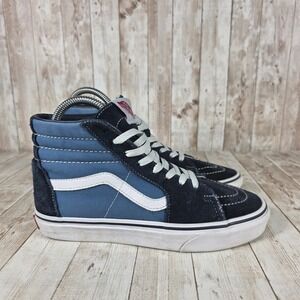 Vans Sk8-Hi High Top Skate Sneakers Blue Black Women's Casual Shoes